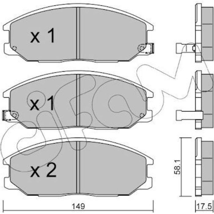 CIFAM Bremsbelagsatz, Scheibenbremse 822-632-0 CIFAM Bremsbelagsatz, Scheibenbremse 822-632-0