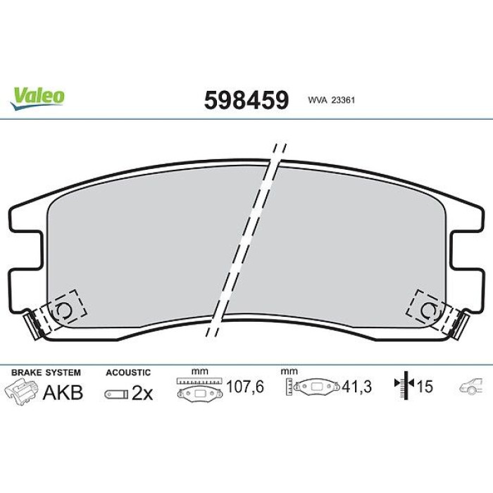 Valeo Bremsbelagsatz 598459