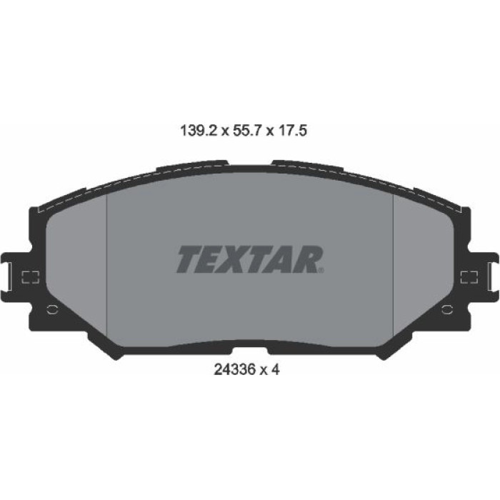 Textar Bremsbelagsatz 2433601 Textar Bremsbelagsatz 2433601