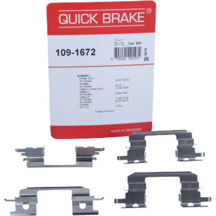 Quick Brake Montagesatz für Bremsbeläge 109-1672 Quick Brake Montagesatz für Bremsbeläge 109-1672