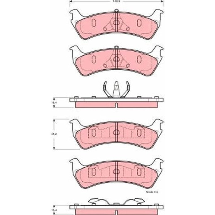 TRW Bremsbelagsatz GDB4123 TRW Bremsbelagsatz GDB4123