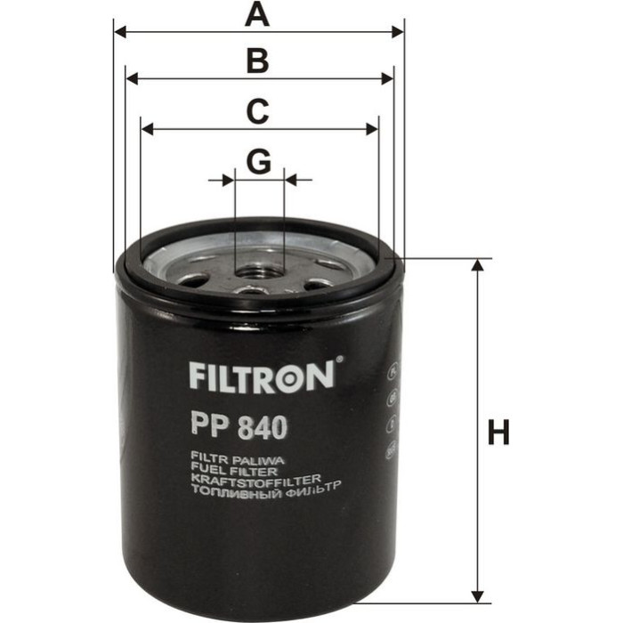 PP 840 Filtron Kraftstofffilter PP 840 PP 840 Filtron Kraftstofffilter PP 840