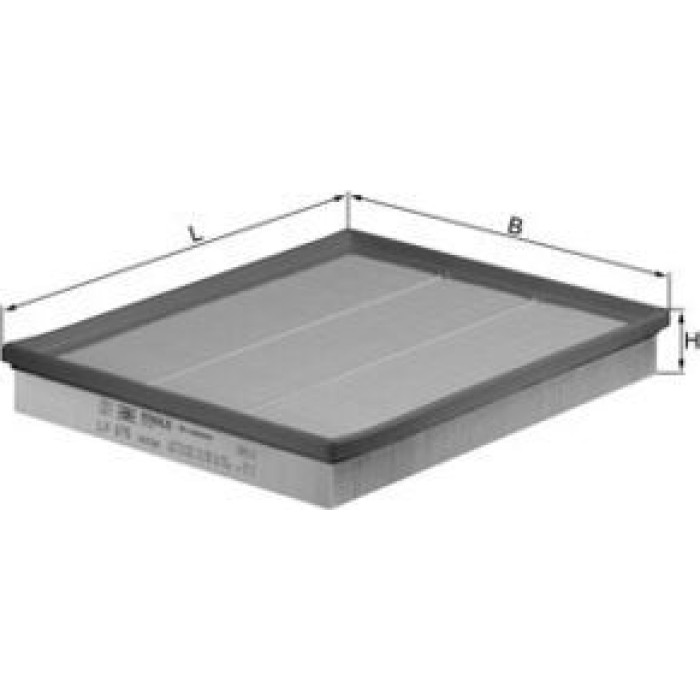 LX 876 MAHLE Luftfilter LX 876, Filtereinsatz, 315 x 260 x 58 mm – u. a. für Renault Master II Bus (JD), II Kasten (FD), II Pritsche/Fahrgestell (ED/HD/UD) – OE Nummer 7701044595 - l