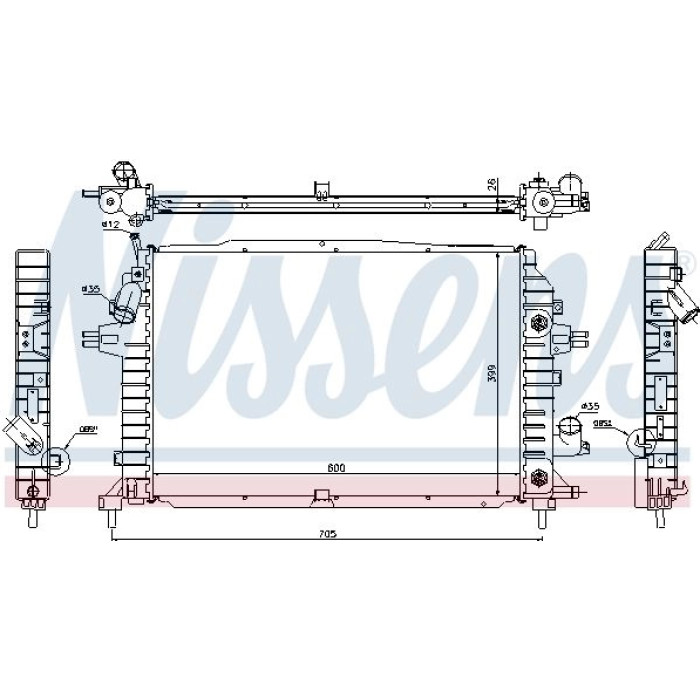 Nissens Wasserkühler PKW 63115A Nissens Wasserkühler PKW 63115A