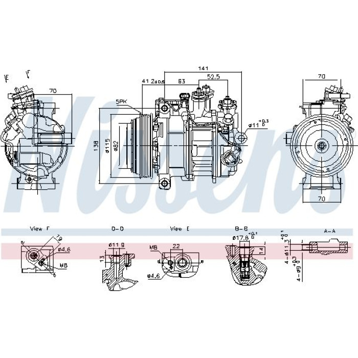 Nissens Klimakompressor PKW 890919 Nissens Klimakompressor PKW 890919