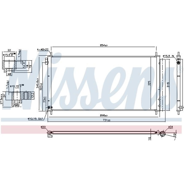 Nissens Klimakondensator PKW 940534