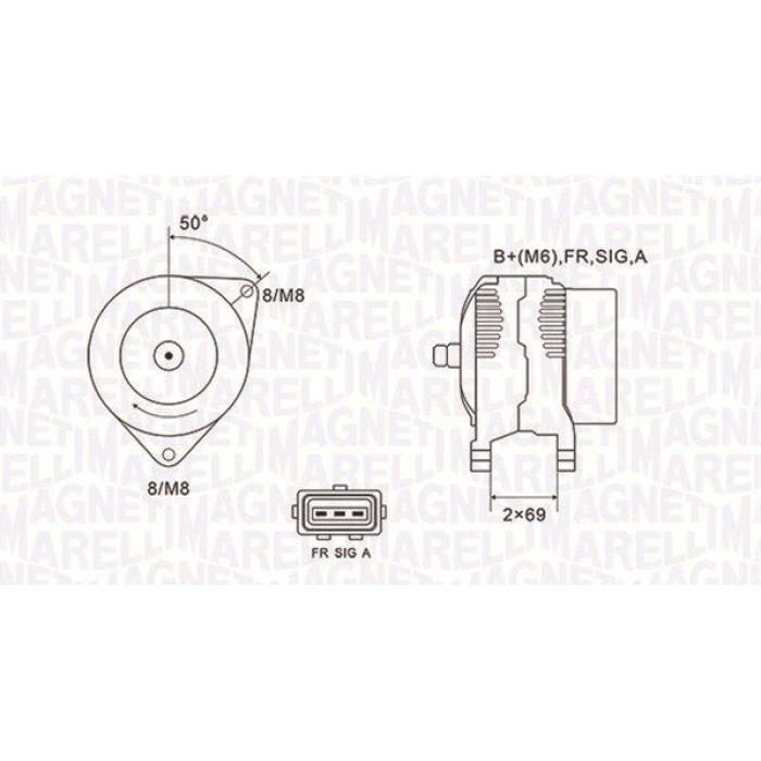 Magneti Marelli Lichtmaschine 063731857010 Magneti Marelli Lichtmaschine 063731857010