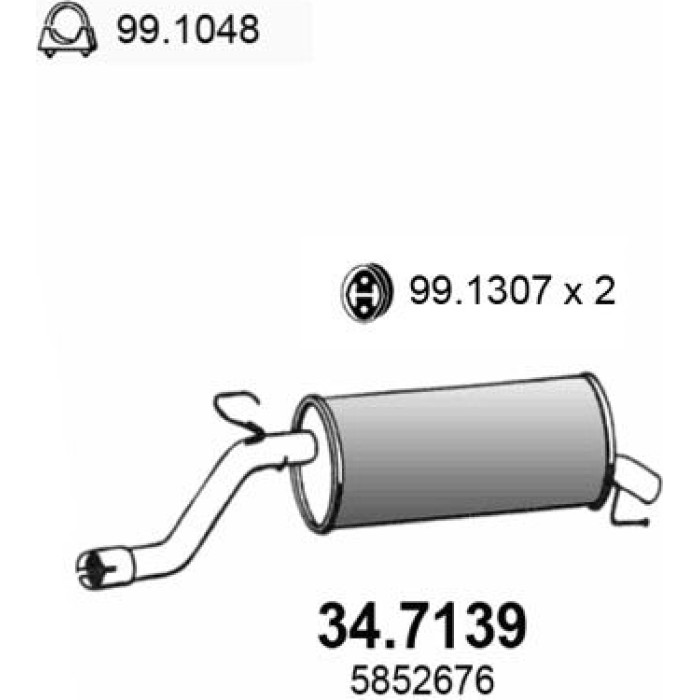 ASSO Endschalldämpfer 34.7139 ASSO Endschalldämpfer 34.7139