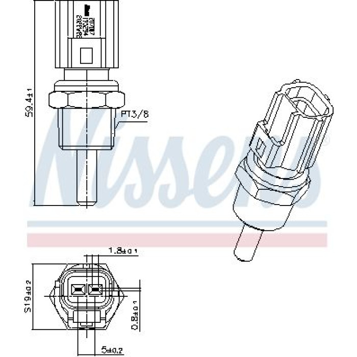 Nissens Kühlmitteltemperatursensor 207007 Nissens Kühlmitteltemperatursensor 207007