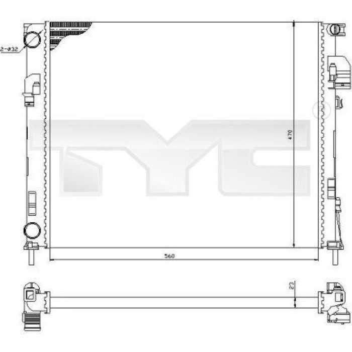 TYC Motorkühler 725-0031 TYC Motorkühler 725-0031