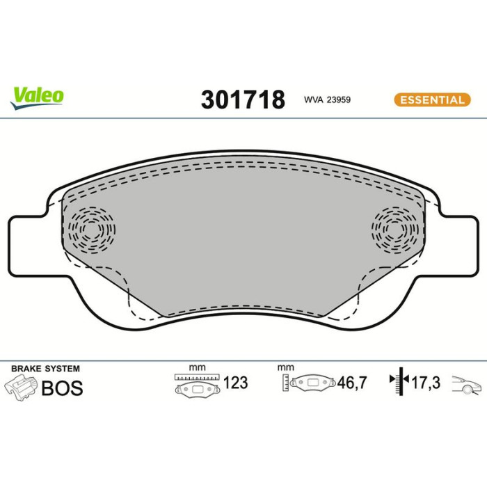 Valeo Bremsbelagsatz 301718