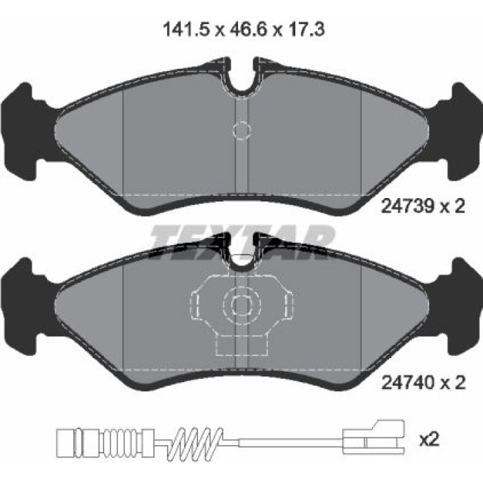 Textar Bremsbelagsatz 2473901