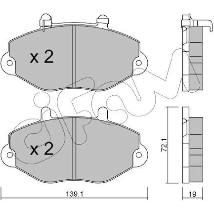 CIFAM Bremsbelagsatz, Scheibenbremse 822-195-1 CIFAM Bremsbelagsatz, Scheibenbremse 822-195-1