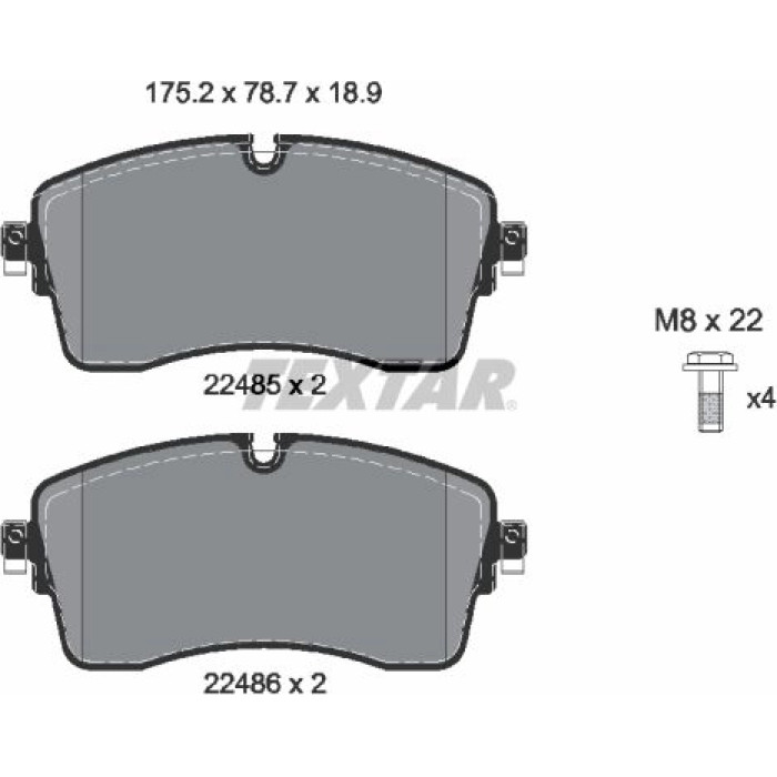Textar Bremsbelagsatz 2248503 Textar Bremsbelagsatz 2248503
