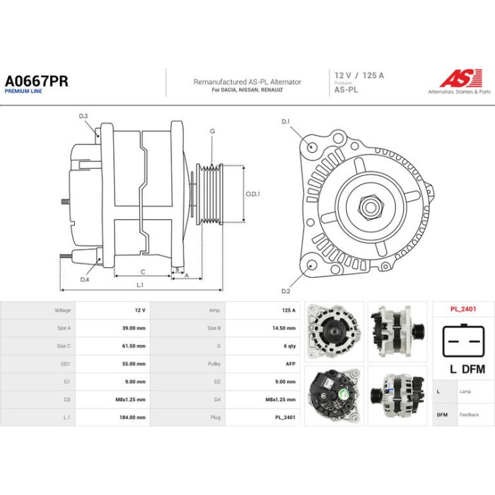 AS-PL Generator A0667PR AS-PL Generator A0667PR