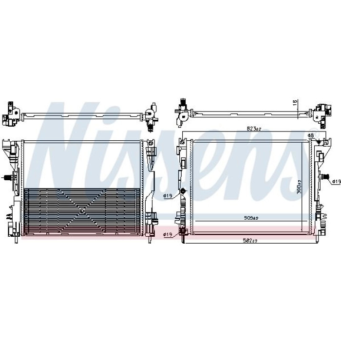 Nissens Wasserkühler PKW 606653 Nissens Wasserkühler PKW 606653