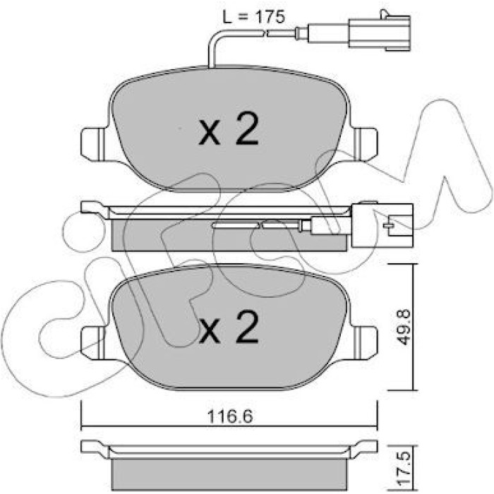 CIFAM Bremsbelagsatz, Scheibenbremse 822-704-1 CIFAM Bremsbelagsatz, Scheibenbremse 822-704-1