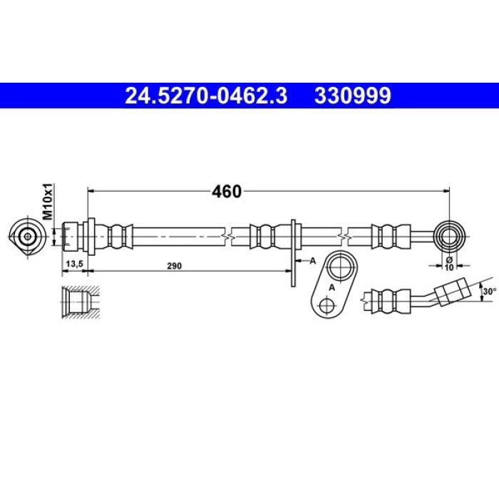 ATE Bremsschlauch 24.5270-0462.3 ATE Bremsschlauch 24.5270-0462.3