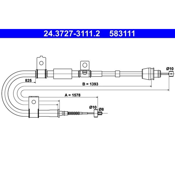 ATE Handbremsseil 24.3727-3111.2