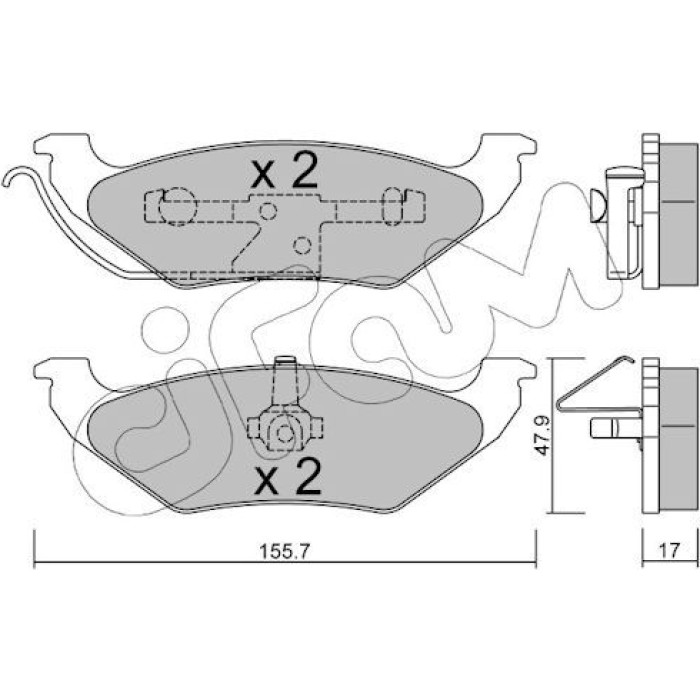 CIFAM Bremsbelagsatz, Scheibenbremse 822-624-0 CIFAM Bremsbelagsatz, Scheibenbremse 822-624-0