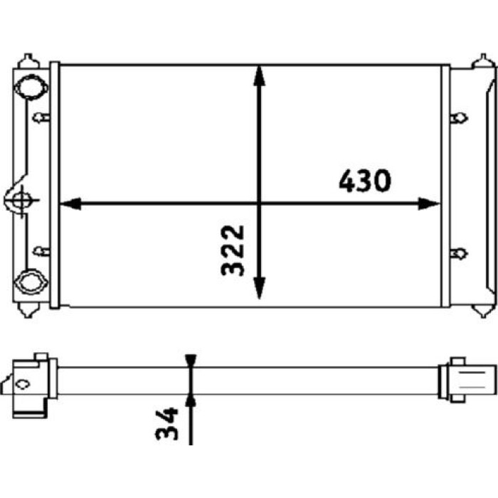 MAHLE Kühler, Motorkühlung CR 408 000S MAHLE Kühler, Motorkühlung CR 408 000S