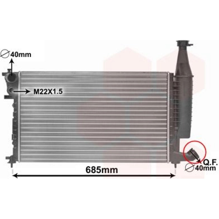 Van Wezel Motorkühler 09002168