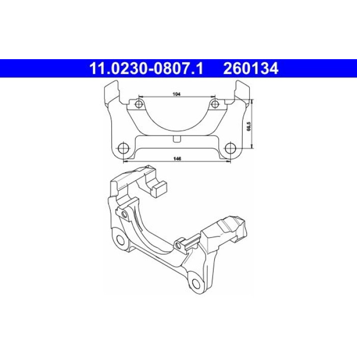 ATE Halter, Bremssattel 11.0230-0807.1 ATE Halter, Bremssattel 11.0230-0807.1