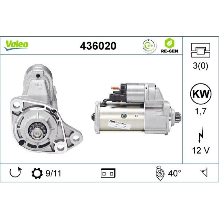 Valeo Anlasser 436020