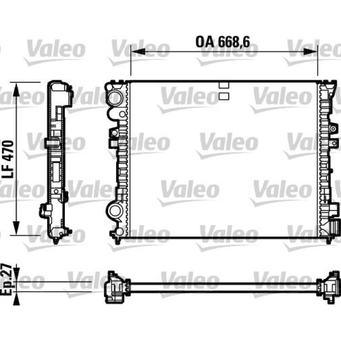 Valeo Motorkühler 732692 Valeo Motorkühler 732692