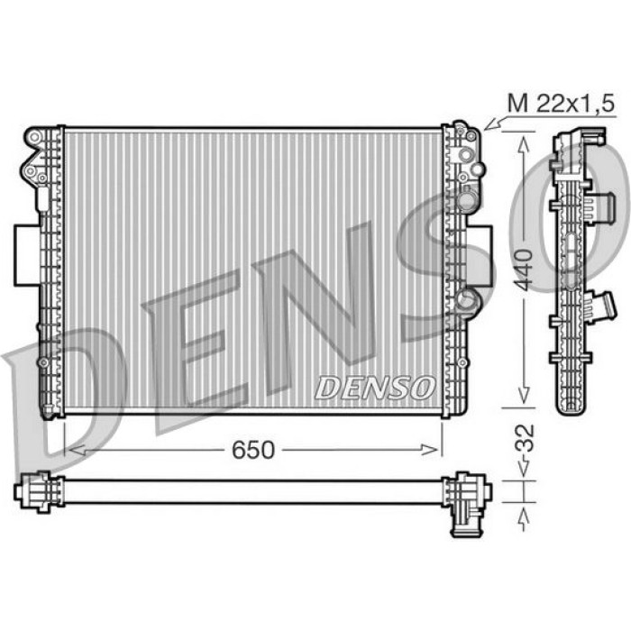 Denso Motorkühler DRM12001 Denso Motorkühler DRM12001