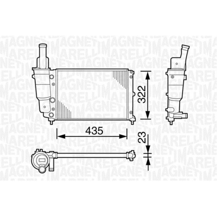 Magneti Marelli Motorkühler 350213113003 Magneti Marelli Motorkühler 350213113003
