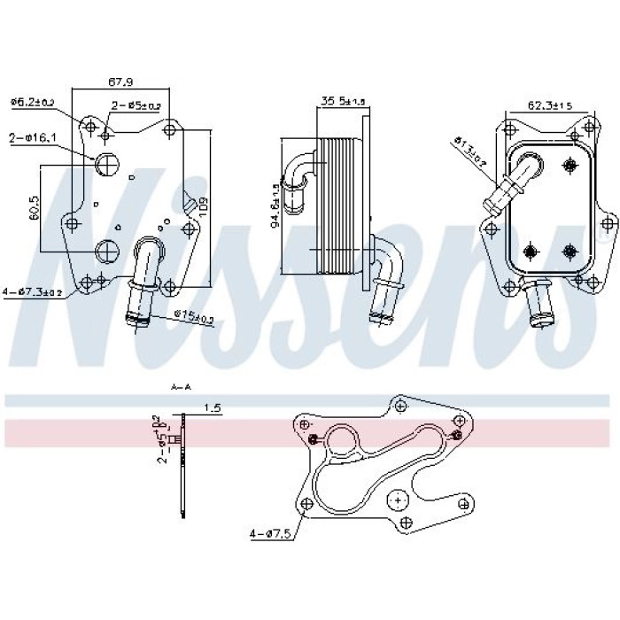 Nissens Ölkühler PKW 91239 Nissens Ölkühler PKW 91239