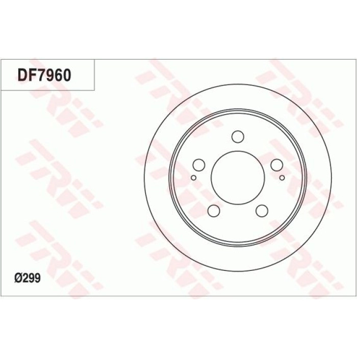 TRW Bremscheibe Ssangyong T. Actyon/Kyron/Rexton 05- DF7960 TRW Bremscheibe Ssangyong T. Actyon/Kyron/Rexton 05- DF7960