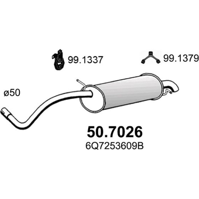 ASSO Endschalldämpfer 50.7026 ASSO Endschalldämpfer 50.7026