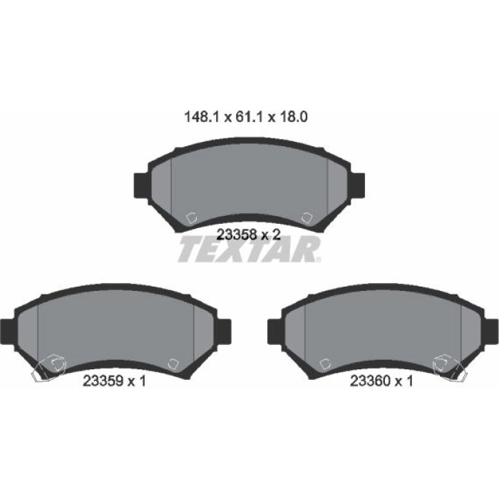 Textar Bremsbelagsatz 2335801 Textar Bremsbelagsatz 2335801