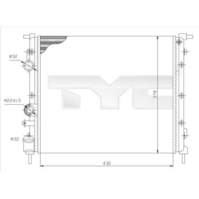 TYC Motorkühler 728-0026 TYC Motorkühler 728-0026