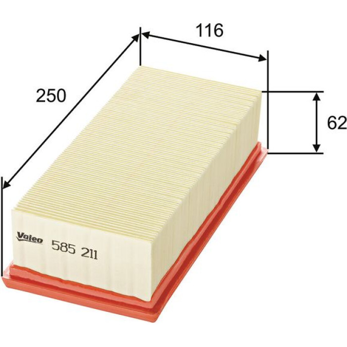 Valeo Luftfilter 585211 Valeo Luftfilter 585211