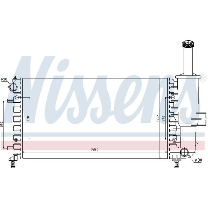 Nissens Wasserkühler PKW 617858 Nissens Wasserkühler PKW 617858
