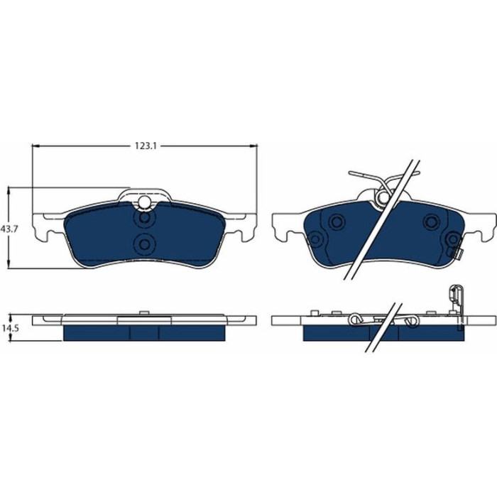 TRW Bremsbeläge Electric Blue GDB3458BTE