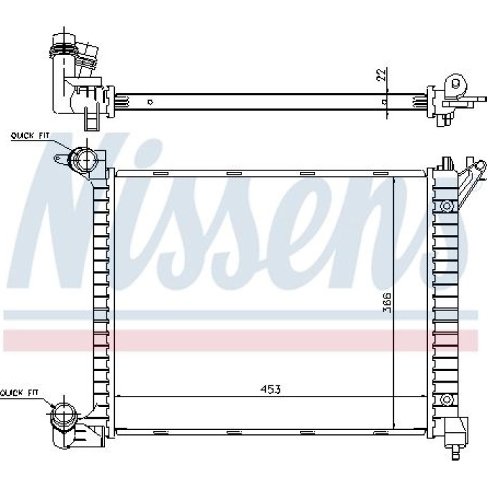 Nissens Wasserkühler PKW 69704A Nissens Wasserkühler PKW 69704A