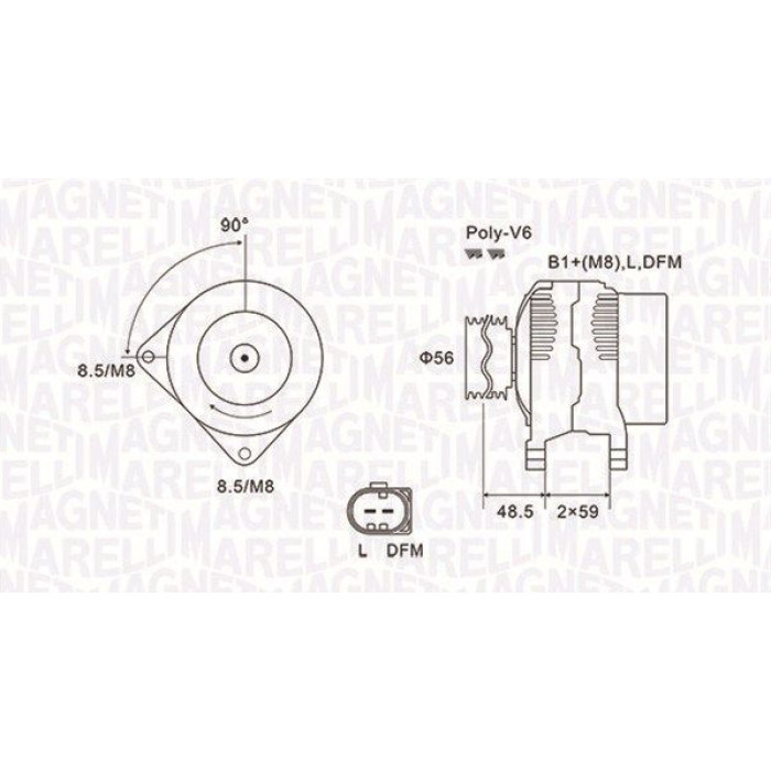 Magneti Marelli Lichtmaschine 063731644010 Magneti Marelli Lichtmaschine 063731644010