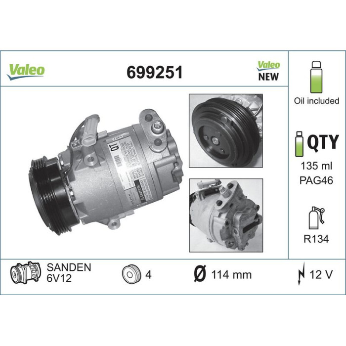 Valeo Kompressor 699251 Valeo Kompressor 699251