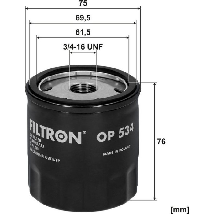 OP 534 Filtron Ölfilter OP 534 OP 534 Filtron Ölfilter OP 534