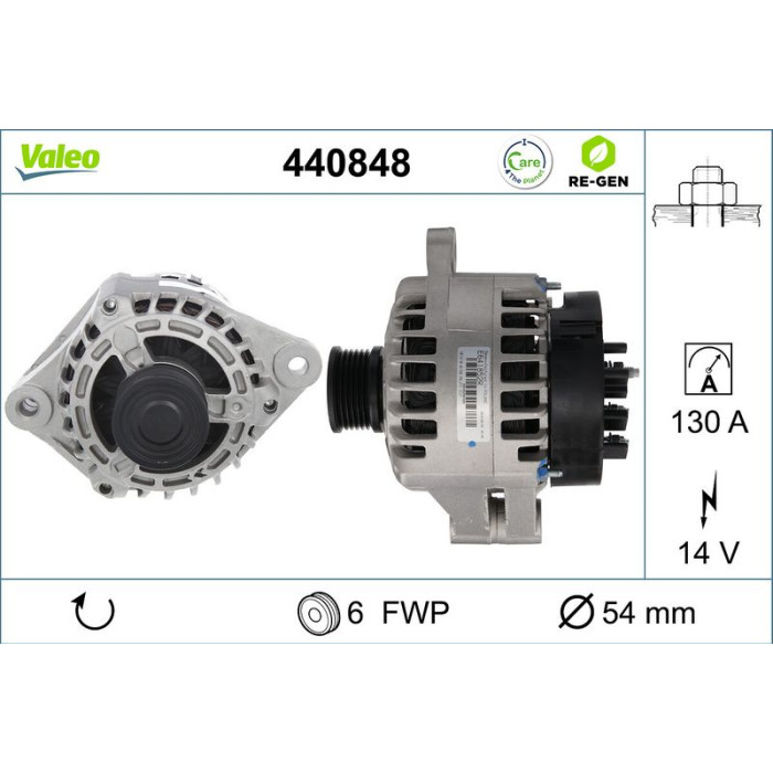 Valeo Lichtmaschine 440848 Valeo Lichtmaschine 440848