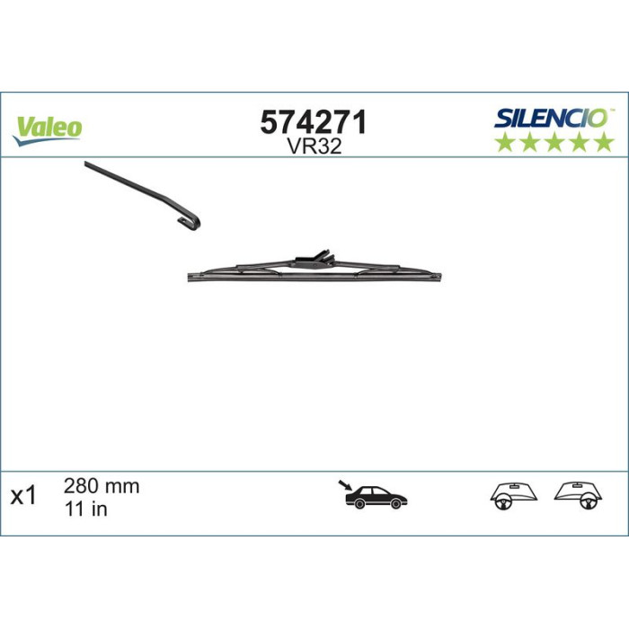 574271 Valeo VM32 Silencio Heckwischer 574271 574271 Valeo VM32 Silencio Heckwischer 574271