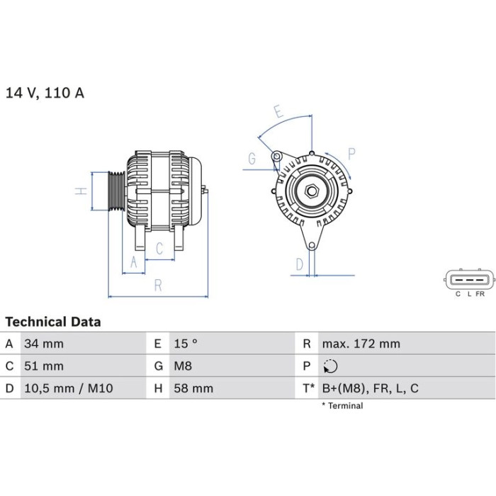 Bosch Lichtmaschine 0 986 083 520 Bosch Lichtmaschine 0 986 083 520