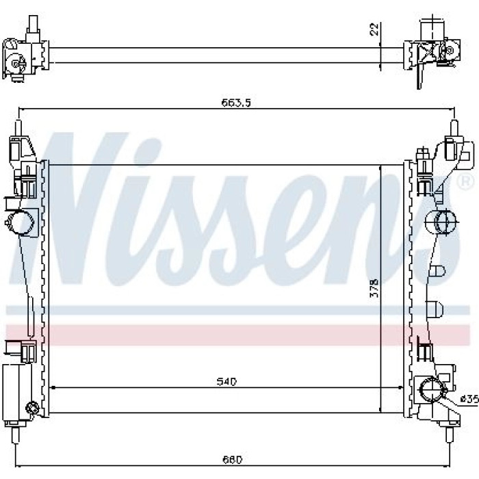 Nissens Wasserkühler PKW 61918 Nissens Wasserkühler PKW 61918