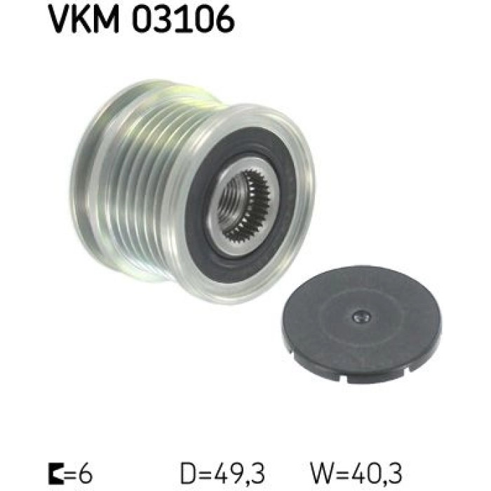 VKM 03106 SKF Generatorfreilauf 03106 VKM 03106 SKF Generatorfreilauf 03106