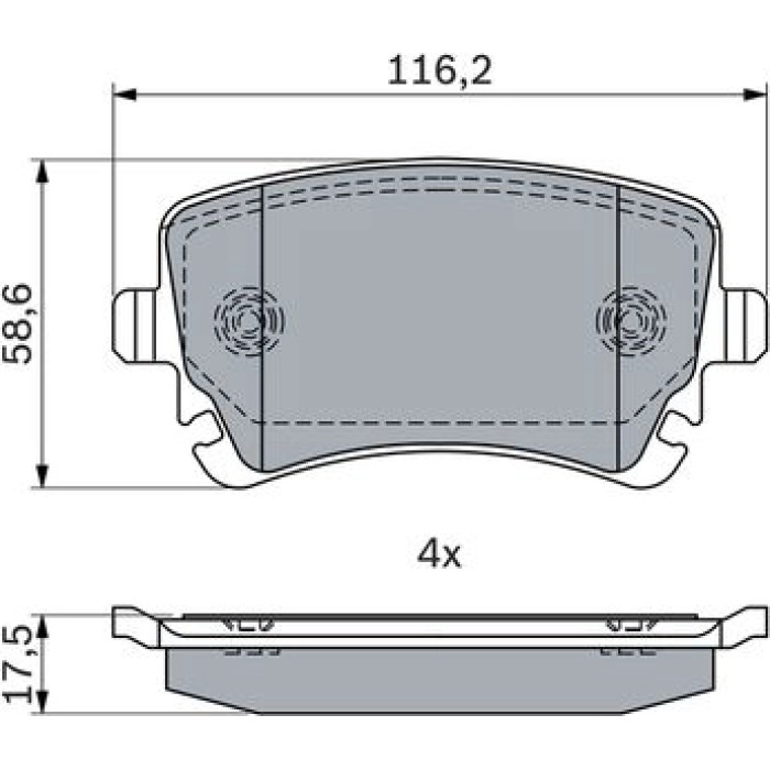 Bosch Bremsbelagsatz 0 986 424 056 Bosch Bremsbelagsatz 0 986 424 056