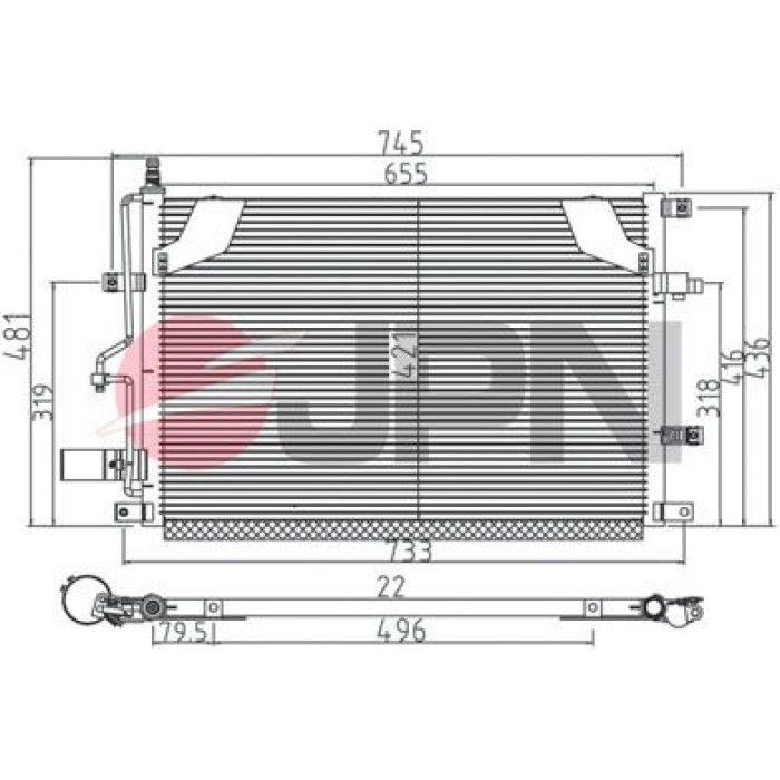 JPN Kondensator Klimaanlage 60C9146-JPN JPN Kondensator Klimaanlage 60C9146-JPN
